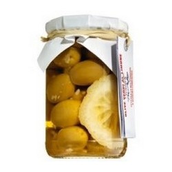 Olives vertes au citron,...